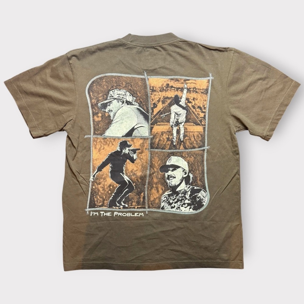 Morgan Wallen Im The Problem Country Music Tour Graphic T-Shirt Brown Mens M
